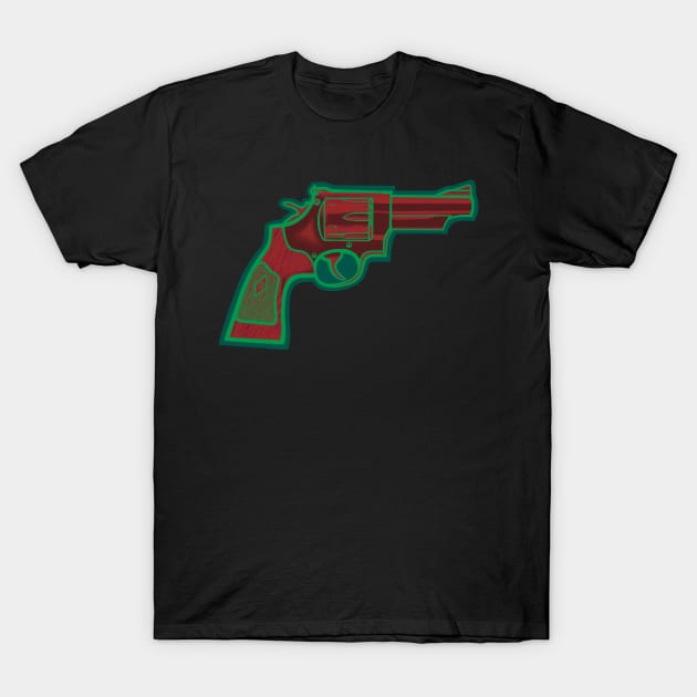 .44 Magnum Revolver T-Shirt by Art from the Blue Room